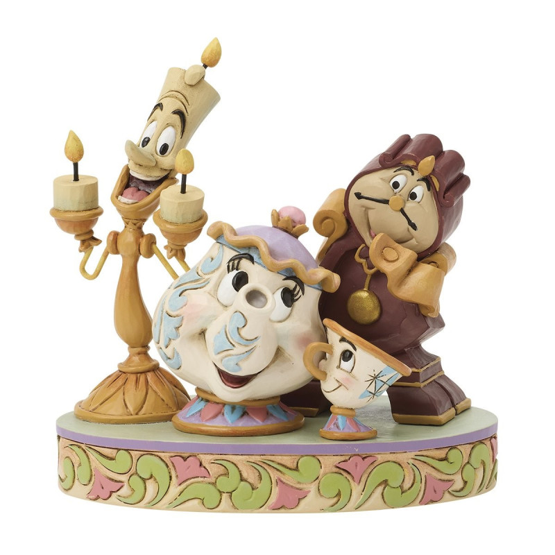 Disney : La Belle & La Bête - Traditions - Figurine Lumière, Mrs Pott, Chip & Cogsworth