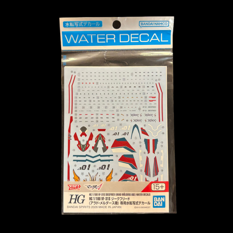 Macross - Decals 1/100 pour maquette HG VF-31S Siegfried