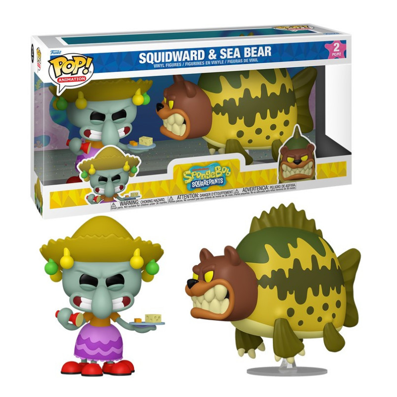 Spongebob : Bob l'éponge - Pop! - 2 Pack Squidward & Sea Bear