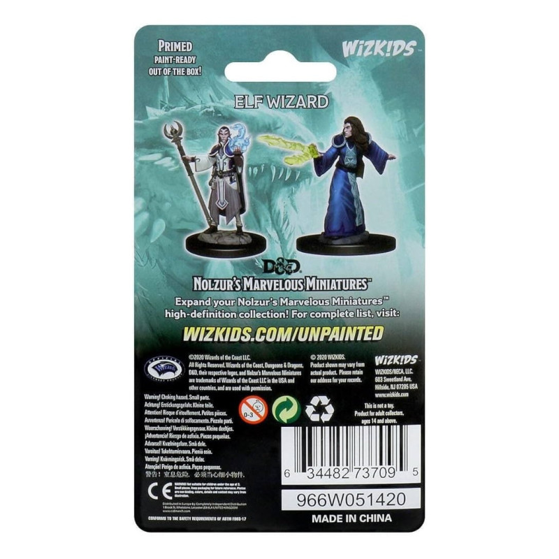 Dungeons & Dragons: Nolzur’s Marvelous - Figurines miniatures à peindre  Male Elf Wizard