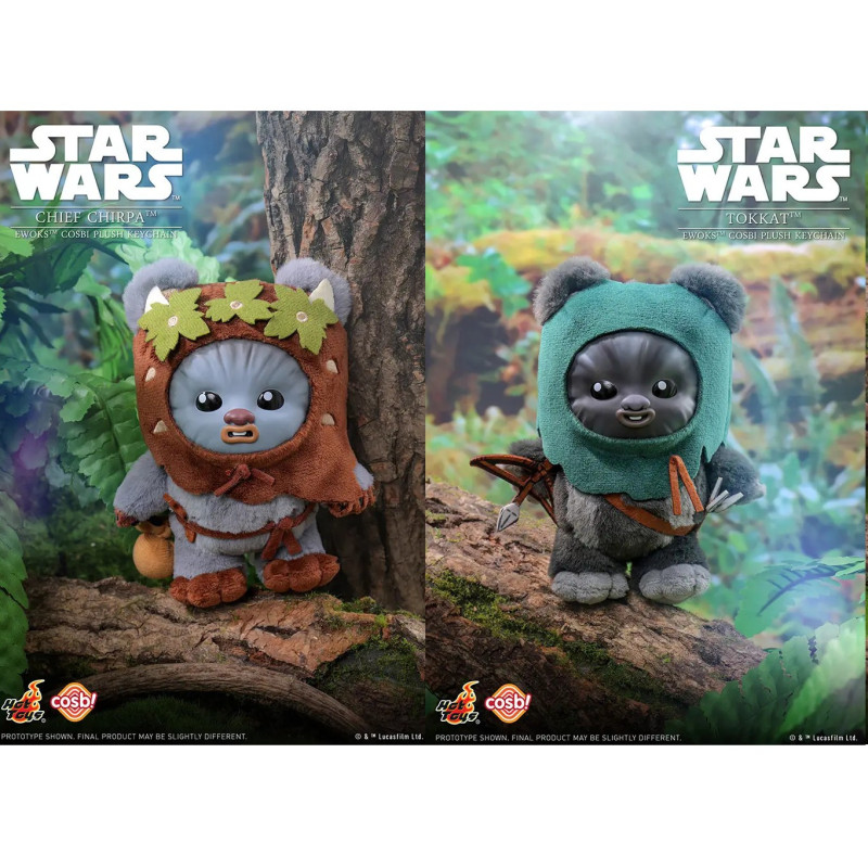 Star Wars - Bag Clip Cosbi Plush Ewoks 1 EXEMPLAIRE ALEATOIRE