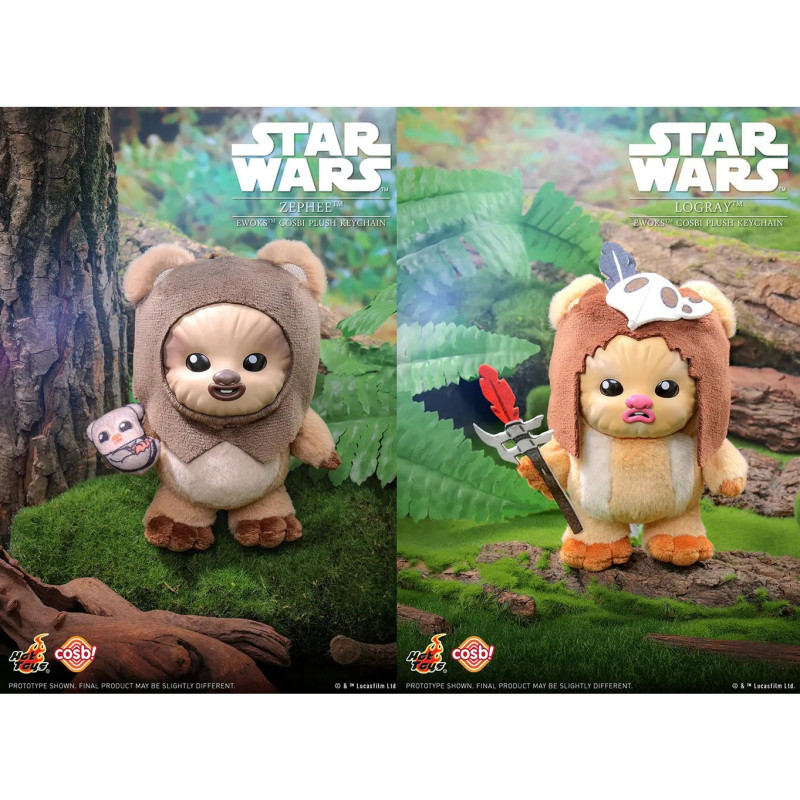 Star Wars - Bag Clip Cosbi Plush Ewoks 1 EXEMPLAIRE ALEATOIRE