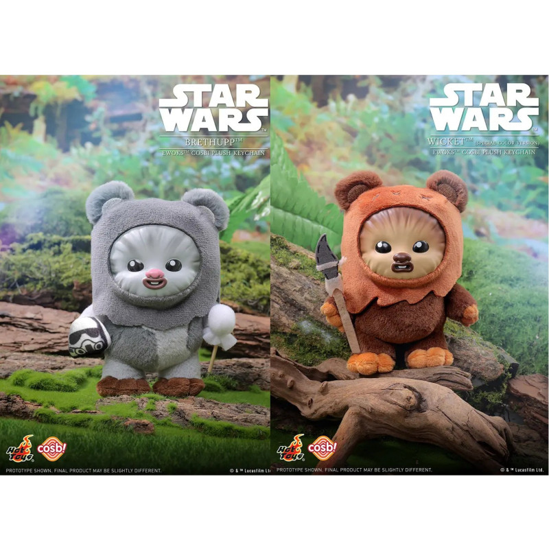 Star Wars - Bag Clip Cosbi Plush Ewoks 1 EXEMPLAIRE ALEATOIRE