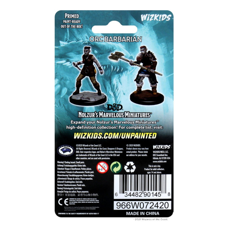 Dungeons & Dragons: Nolzur’s Marvelous - Figurines miniatures à peindre Orc Barbarian Female