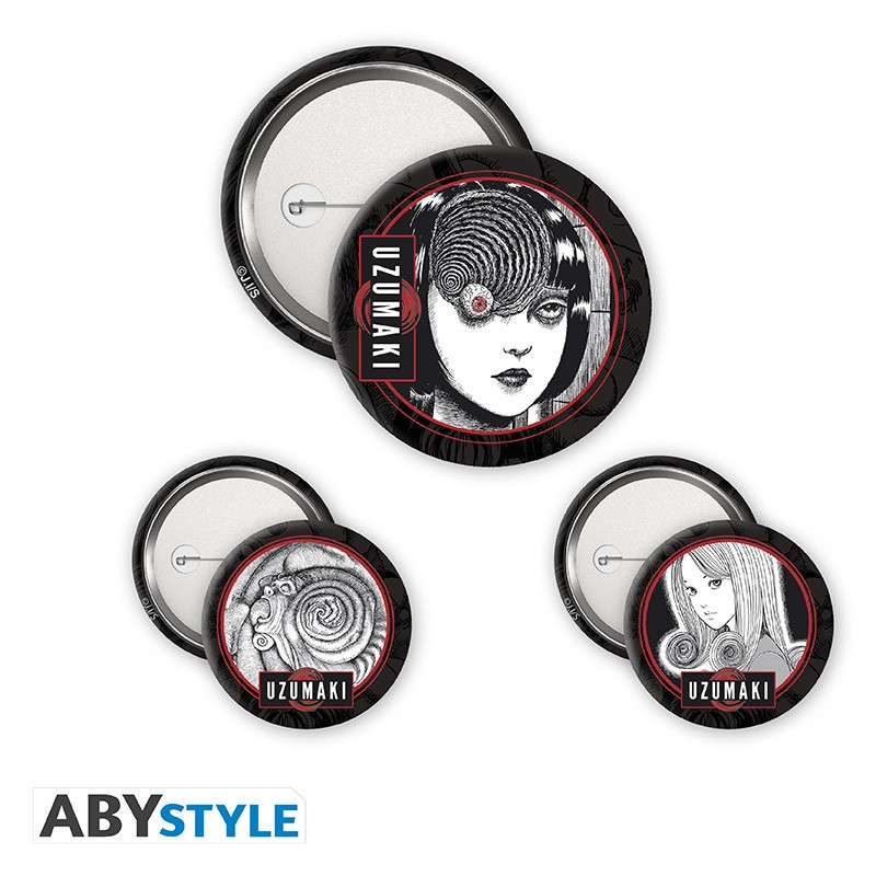 Junji Ito : Uzumaki - Set de 3 badges - Abystyle