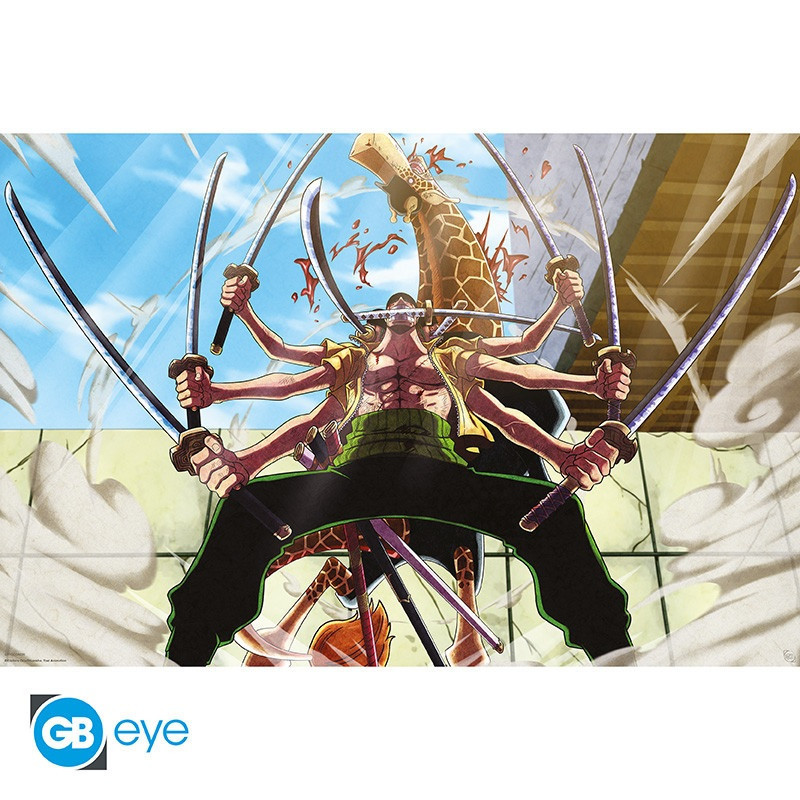 One Piece - Grand poster Zoro vs Kaku (91,5 x 61 cm)