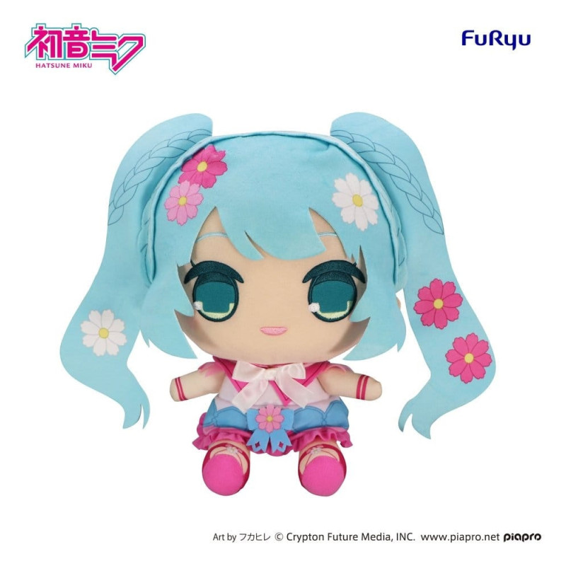 Hatsune Miku – Peluche Kyurumaru Big Clover – 26 cm – FuRyu