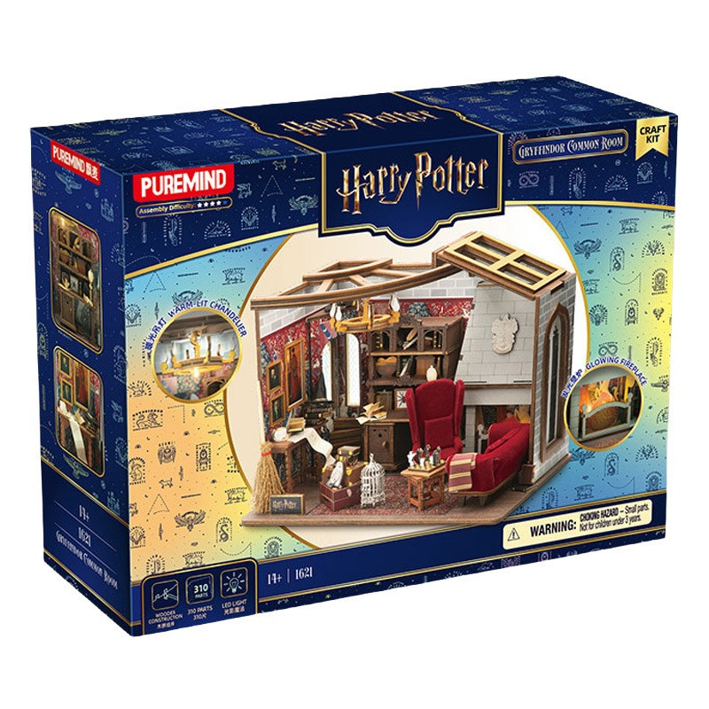 Harry Potter - Maquette en Bois Puremind La Salle Commune de Gryffondor (Gryffindor Common Room)