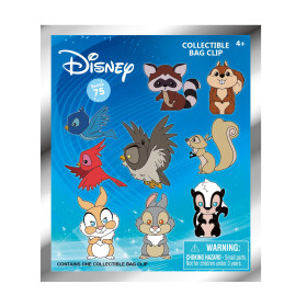 Disney - Porte-clé Bag Clip 3D  Personnages de la Forêt 1 EXEMPLAIRE ALEATOIRE