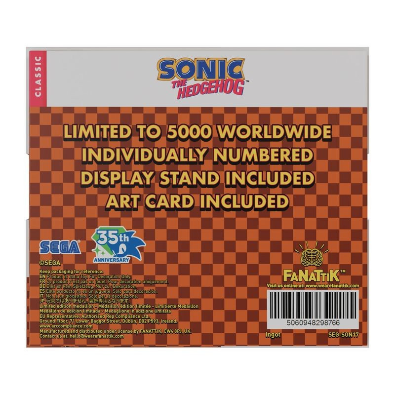 SEPTEMBRE 2026 : Sonic The Hedgehog - Médaillon Logo Original Edition Limitée 5000 ex