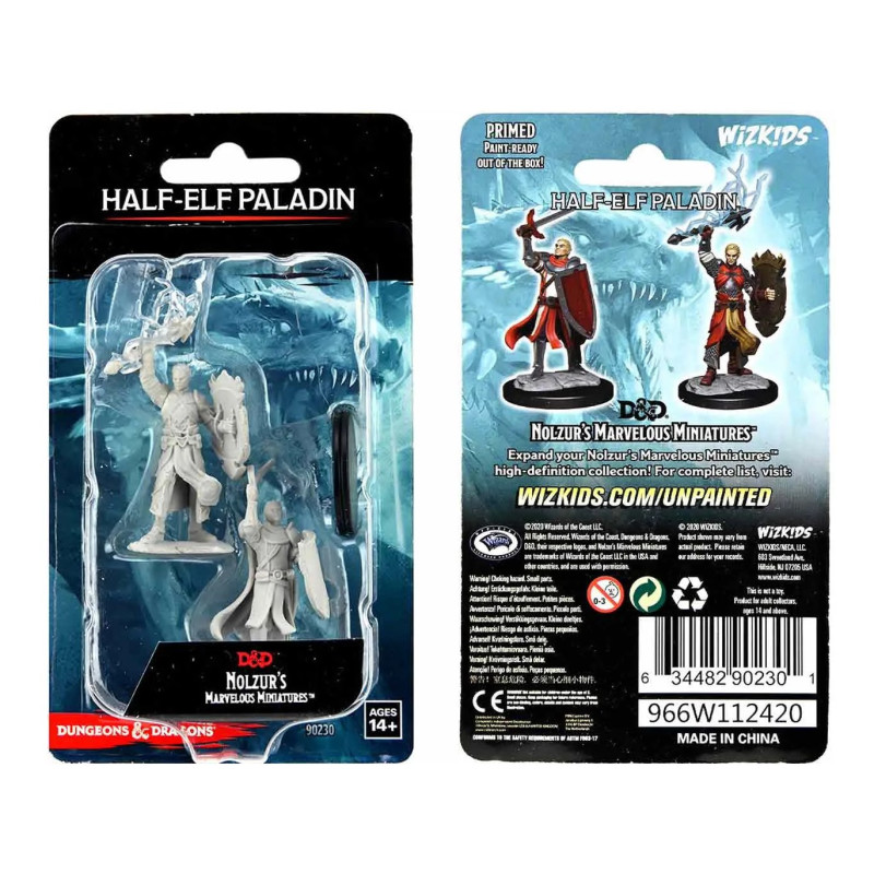Dungeons & Dragons: Nolzur’s Marvelous - Figurines miniatures à peindre Half-Elf Paladin Male