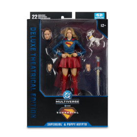 DC Comics - Figurine DC Multiverse Deluxe Theatrical Edition - Supergirl & Baby Krypto 17 cm