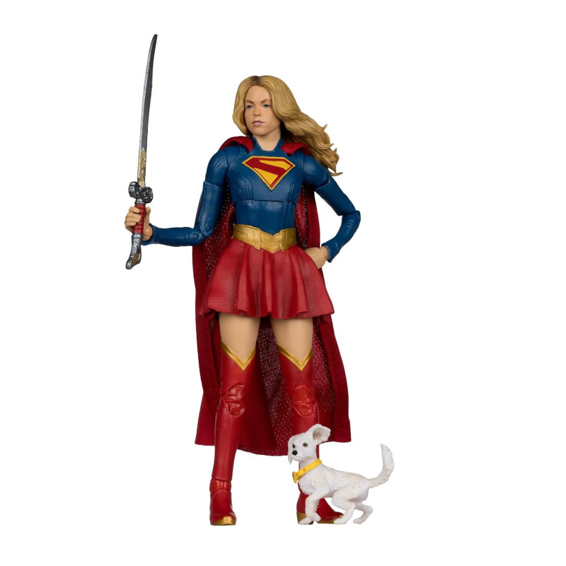 DC Comics - Figurine DC Multiverse Deluxe Theatrical Edition - Supergirl & Baby Krypto 17 cm
