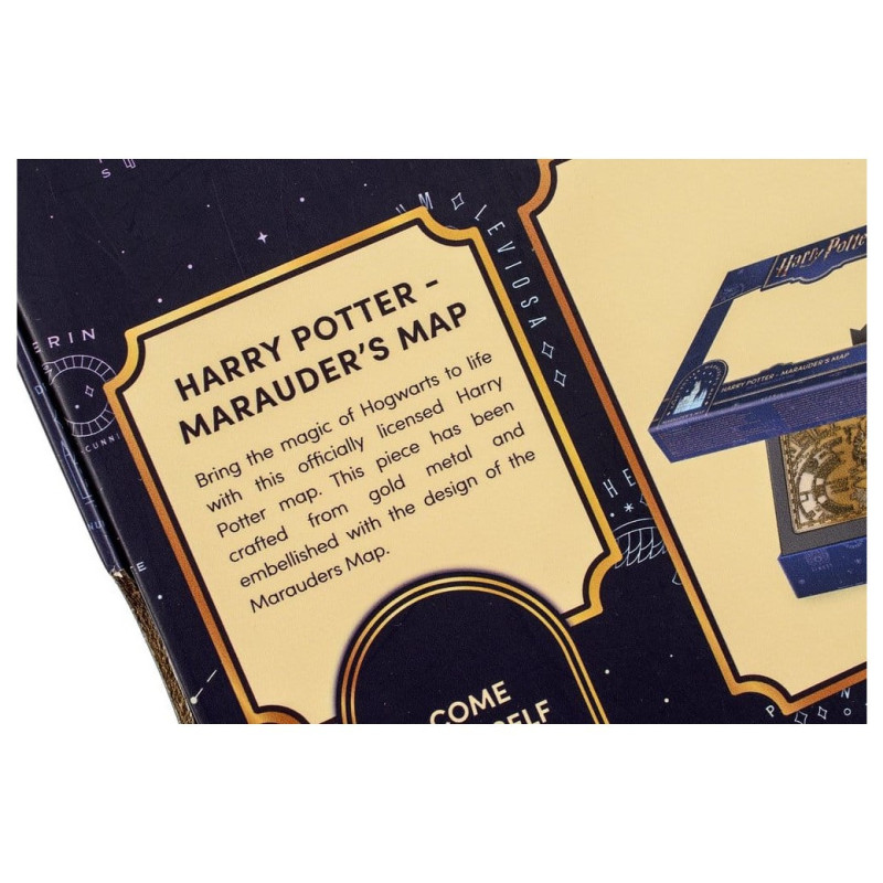Harry Potter - Plaque Réplique Marauder's Map Metal Map 15 cm