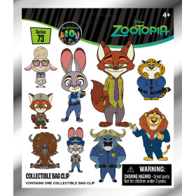Disney / Pixar : Zootopia - Porte-clé 3D Foam Bag Clip -  1 EXEMPLAIRE ALEATOIRE