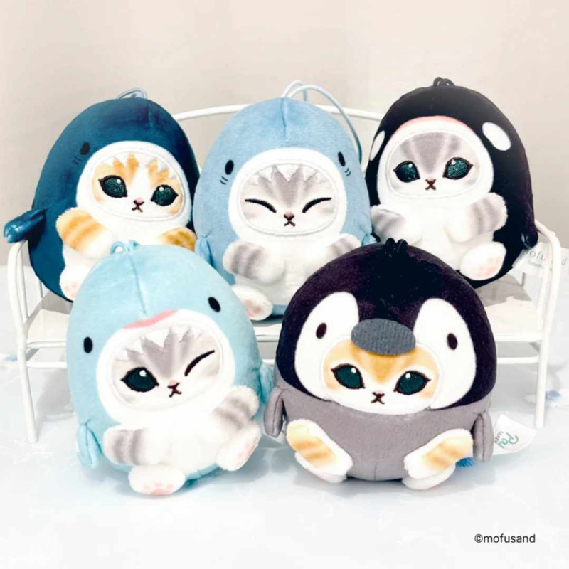 Mofusand - Porte-clé peluche Marine Life 1 EXEMPLAIRE ALEATOIRE