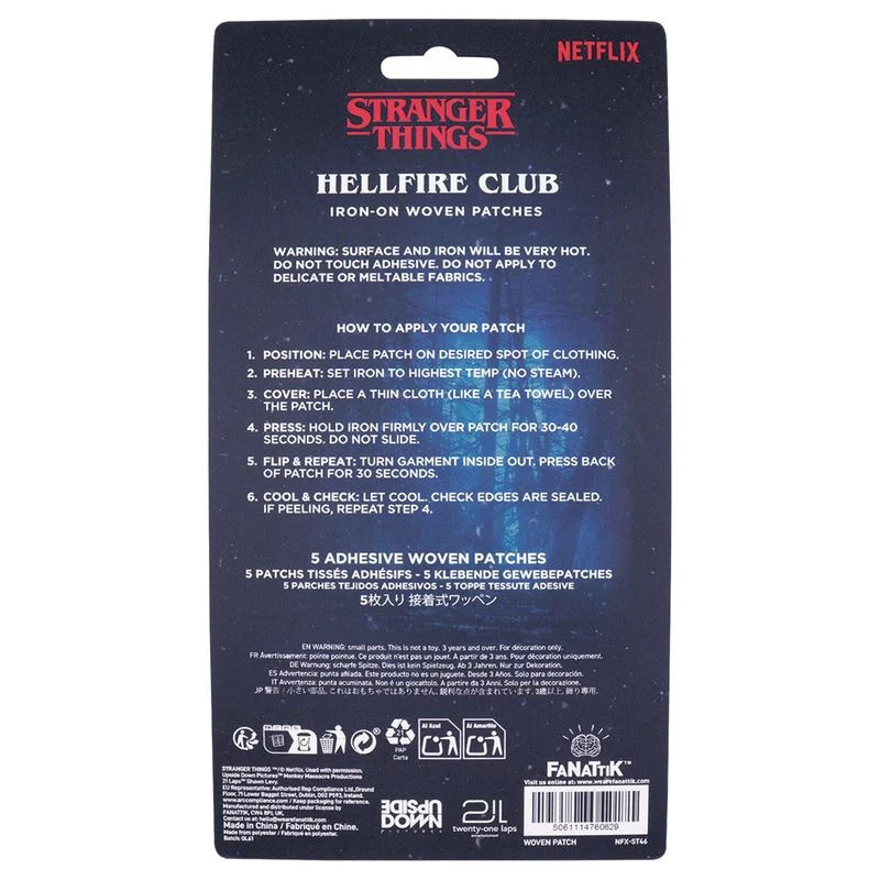 Stranger Things - Set de 5 patches thermocollants