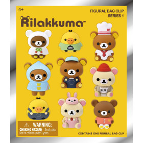 Rilakkuma- Porte-clé 3D Foam Bag Clip -  1 EXEMPLAIRE ALEATOIRE