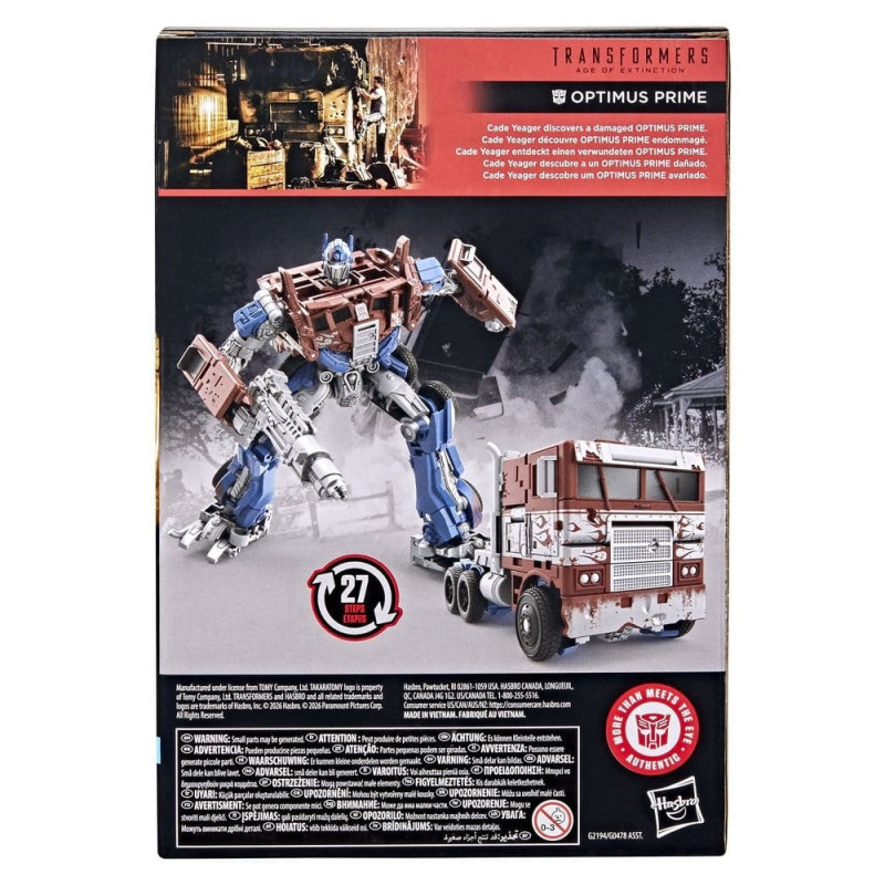 NOVEMBRE 2026 : Transformers : L'Âge de l'extinction - Studio Series - Figurine Optimus Prime 17 cm