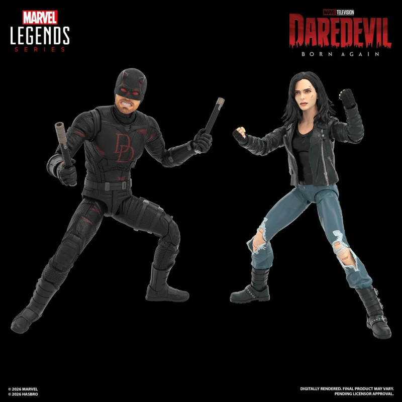 JANVIER 2027 : Marvel Legends - Daredevil : Born Again - Figurines Daredevil & Jessica Jones 15 cm