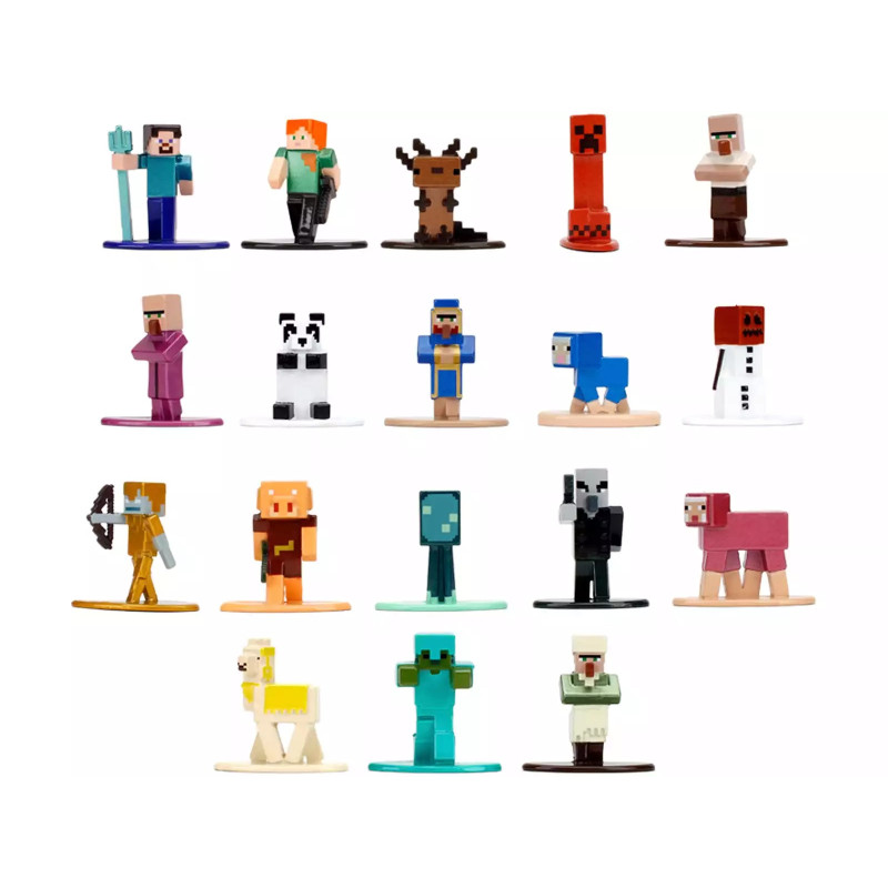 Minecraft Pack 18 Figurines Nano Metalfigs 4 cm – Jada Toys