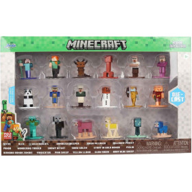 Minecraft - Pack 18 figurines Nano Metalfigs Nano 4 cm