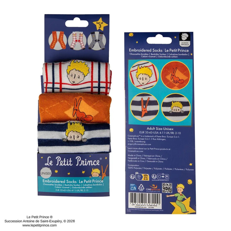 Le Petit Prince - Set de 3 paires de chaussettes - Cinereplicas