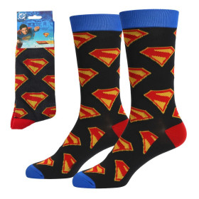 DC Comics - Chaussettes Superman Logo Bleu & Rouge 38-45