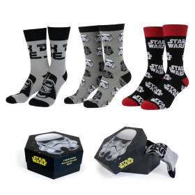 Star Wars - Pack 3 paires de chaussettes 38-45 Stormtrooper