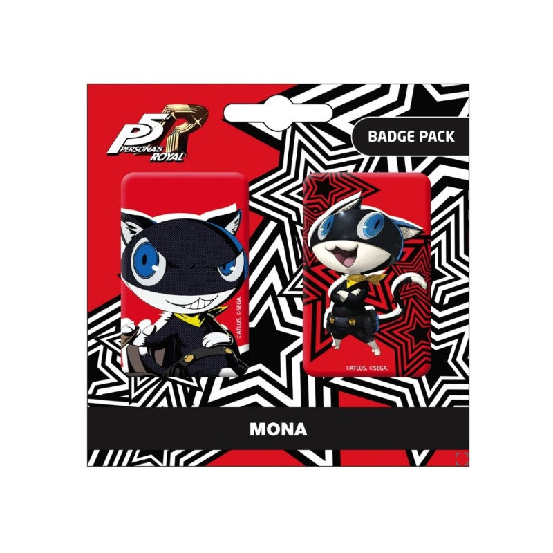 Set 2 Pin’s Persona 5 Mona & Morgana – Officiel Métal