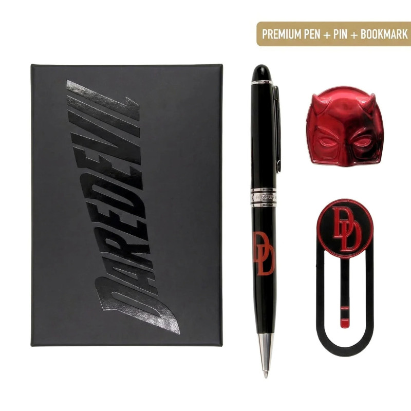 Marvel - Set Cadeau Stylo, Pin’s et Marque-page Daredevil
