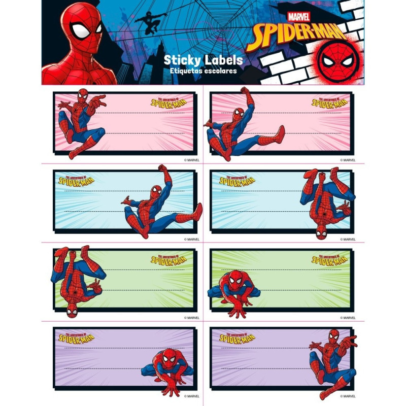 Marvel - Étiquettes Adhésives Spider-Man
