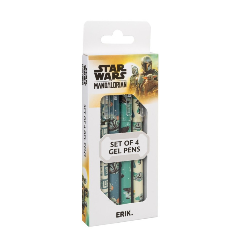 Star Wars : The Mandalorian - Set de 4 Stylos effaçables - Erik