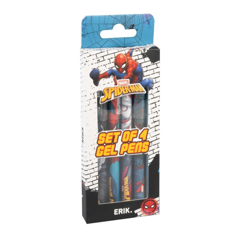 Marvel - Set de 4 Stylos effaçables Spider-Man - Erik