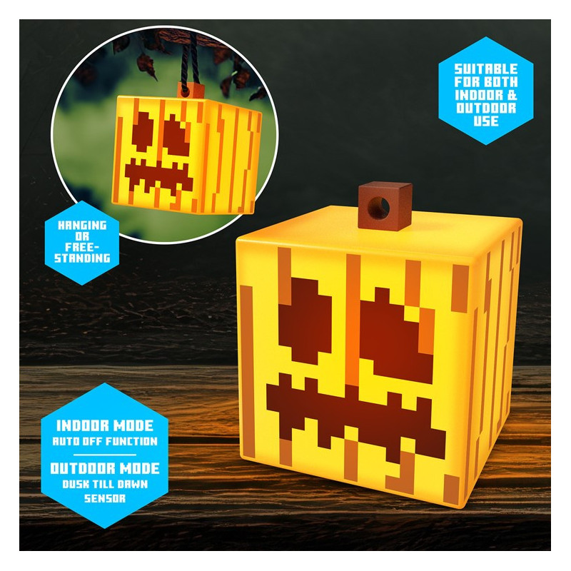 Minecraft - Lampe Citrouille Jack O Lantern 25 cm