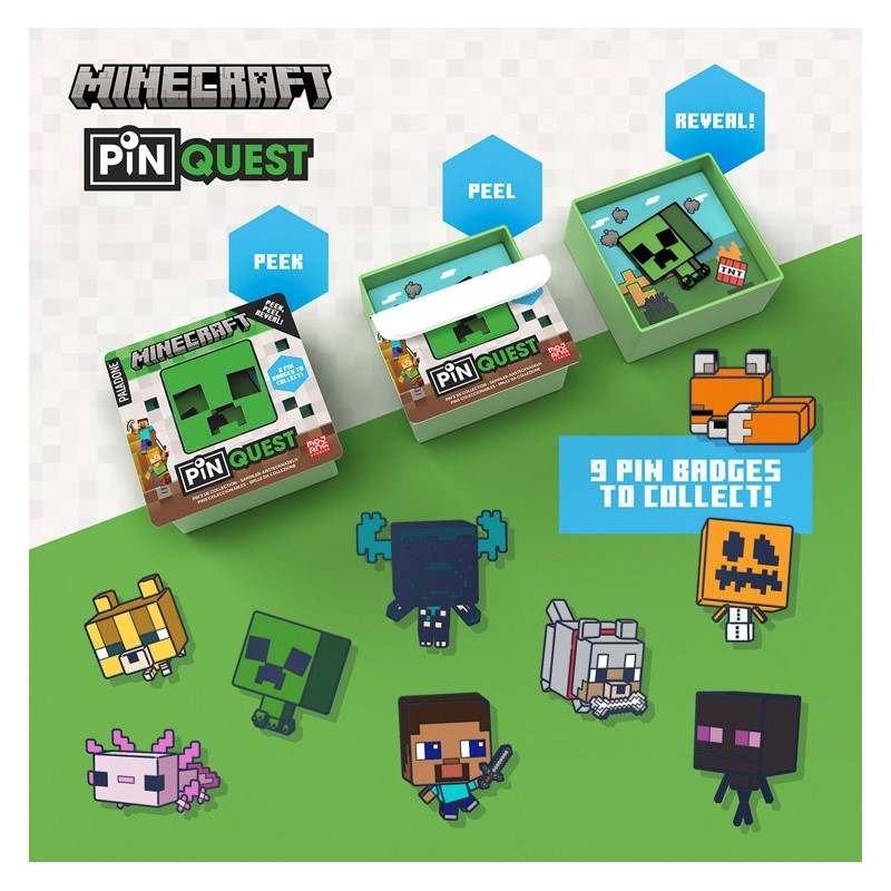 Minecraft - Pin Quest Blind Box 1 EXEMPLAIRE ALEATOIRE