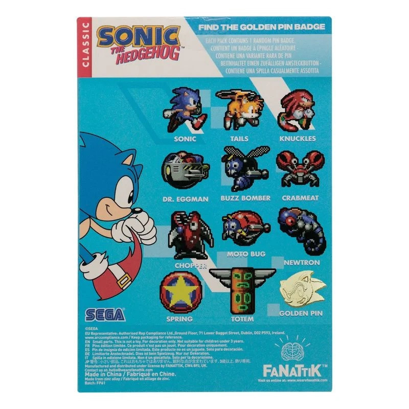 Sonic - Pins Mystère 1 EXEMPLAIRE ALEATOIRE – Fanattik