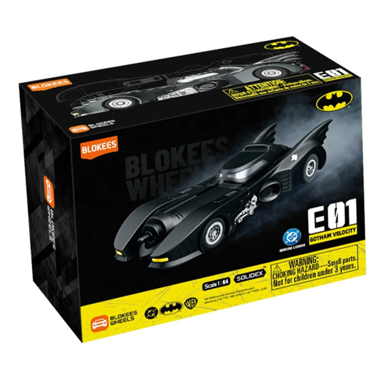 DC Comics - Mini Maquette Blokees Wheels Batman E01   1 EXEMPLAIRE ALEATOIRE