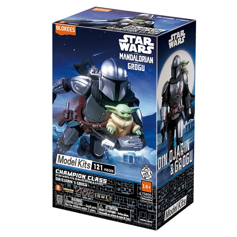 Star Wars : The Mandalorian - Figurine Blokees Champion Class Din Djarin & Grogu 15 cm