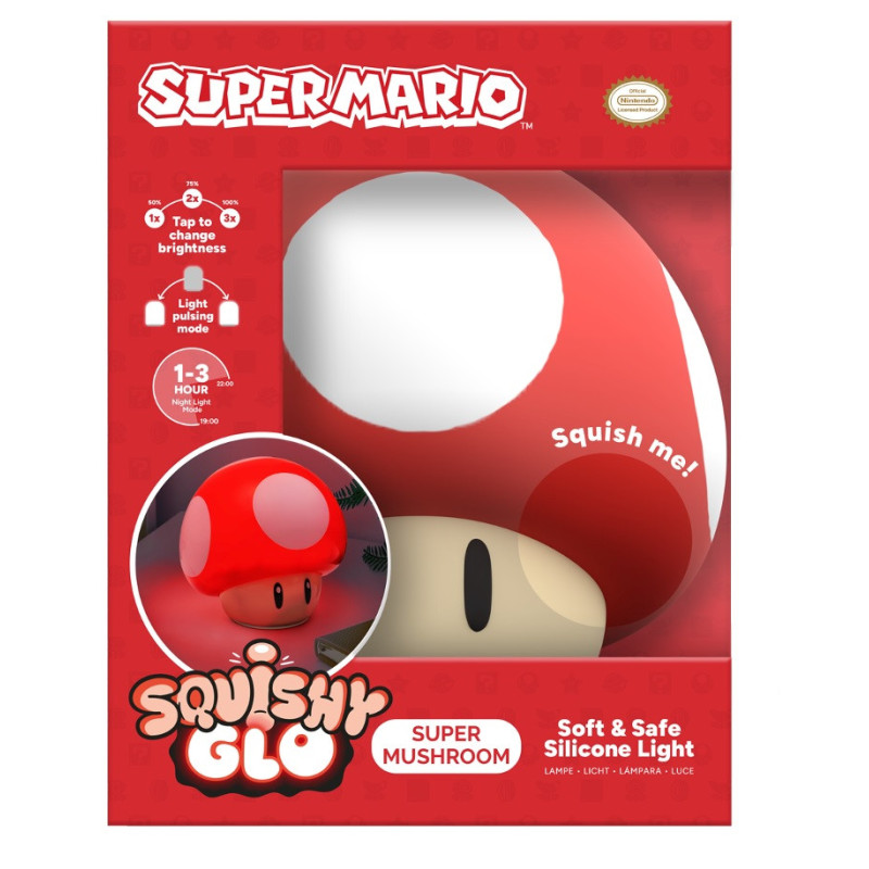 Super Mario - Lampe SquishyGlo silicone Champignon - Paladone