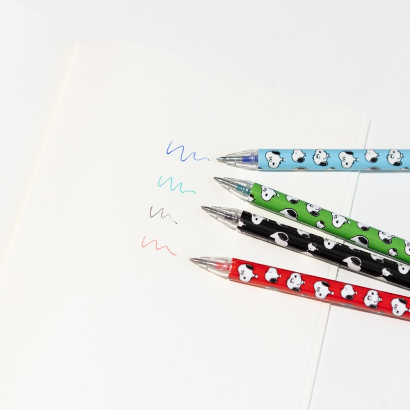 Peanuts - Set de 4 Stylos effaçables Snoopy - Erik