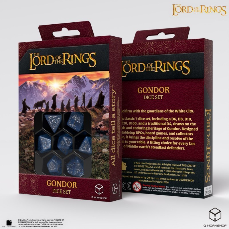 Lord of the Rings - Set de 7 Dés JDR Gondor - Q-Workshop