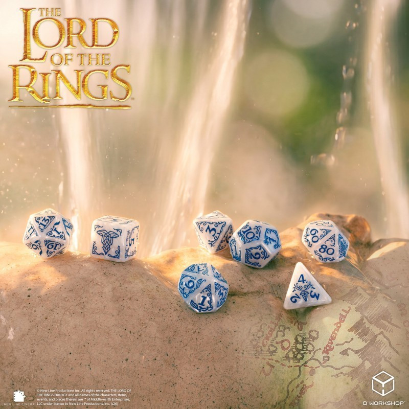 Lord of the Rings - Set de 7 Dés JDR Rivendell (Stone) - Q-Workshop