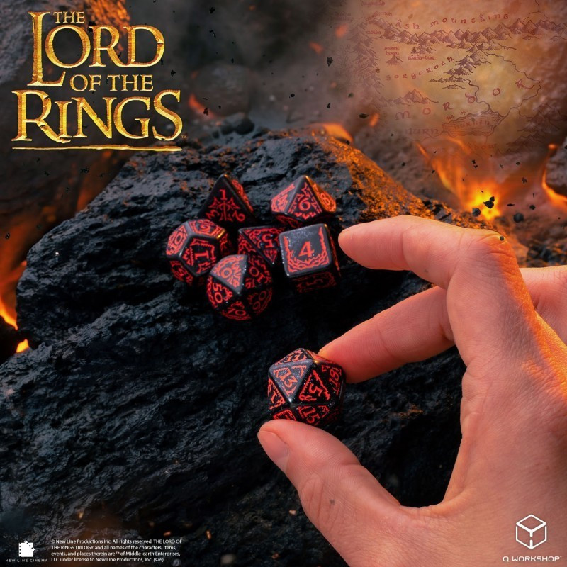 Lord of the Rings - Set de 7 Dés JDR Mordor - Q-Workshop