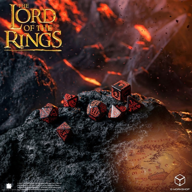 Lord of the Rings - Set de 7 Dés JDR Mordor - Q-Workshop