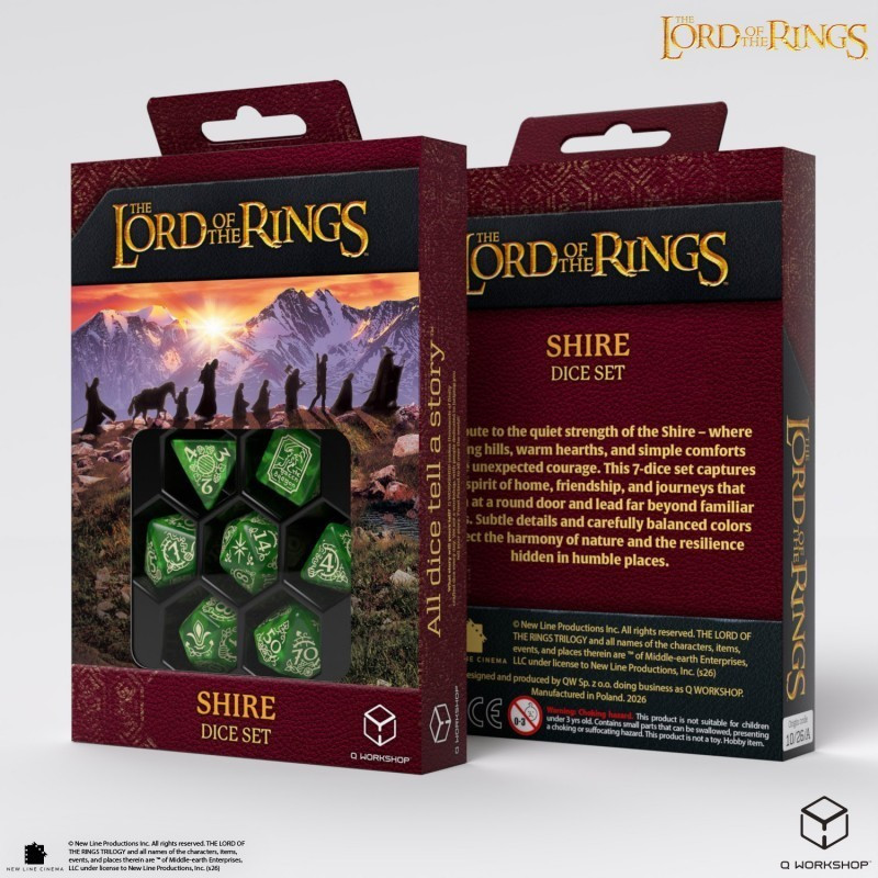 Lord of the Rings - Set de 7 Dés JDR Shire - Q-Workshop