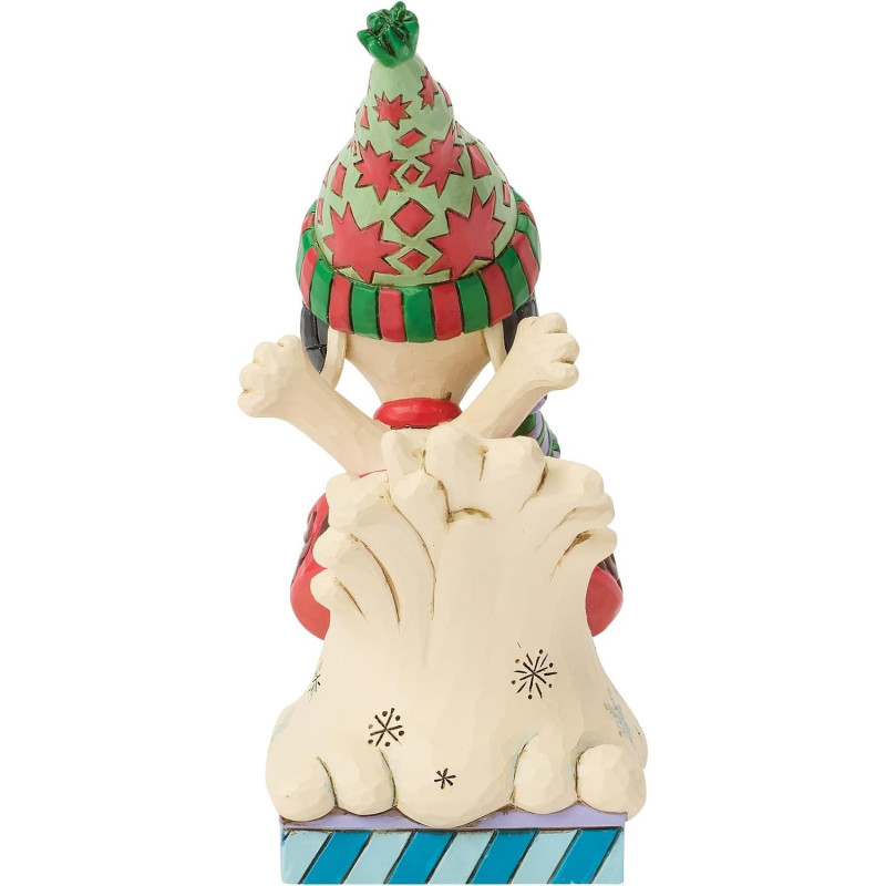 Peanuts - Traditions-Figurine Snoopy & Woodstock Dog Bowl Sled- Enesco