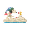 Peanuts - Traditions - Figurine Snoopy déneige avec Woodstock
