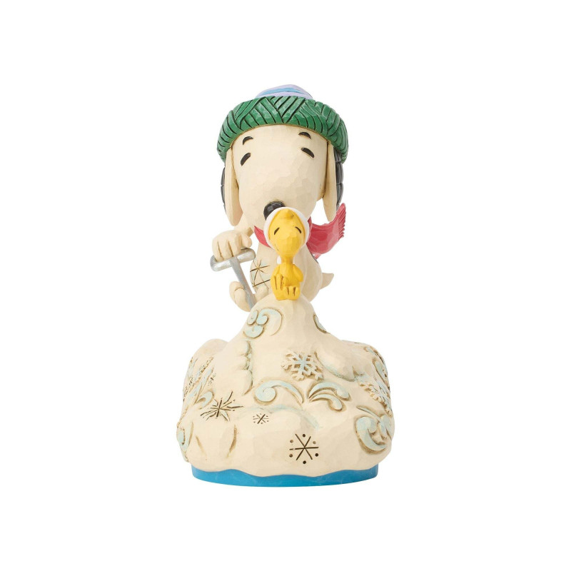 Peanuts - Traditions - Figurine Snoopy déneige avec Woodstock - Enesco