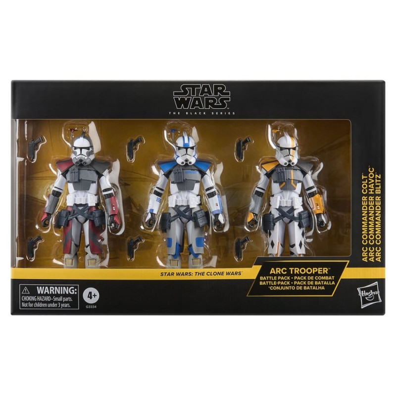 Star Wars : The Clone Wars - Black Series - Set de 3 Figurines Arc Trooper